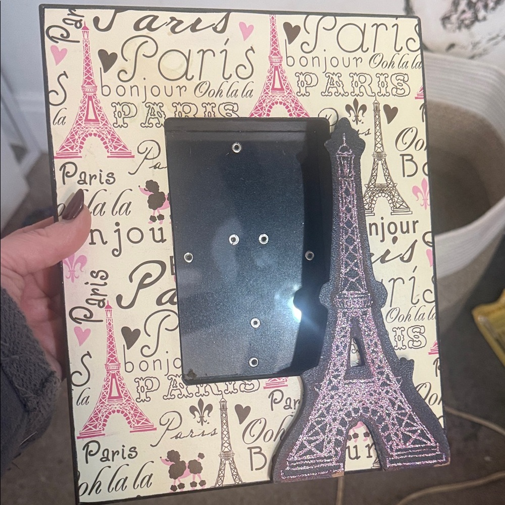 Paris Themed Picture Frame with Eiffel Tower